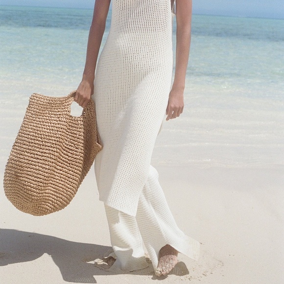 Zulu & Zephyr Round Straw Bag - Natural - Picture 5 of 9